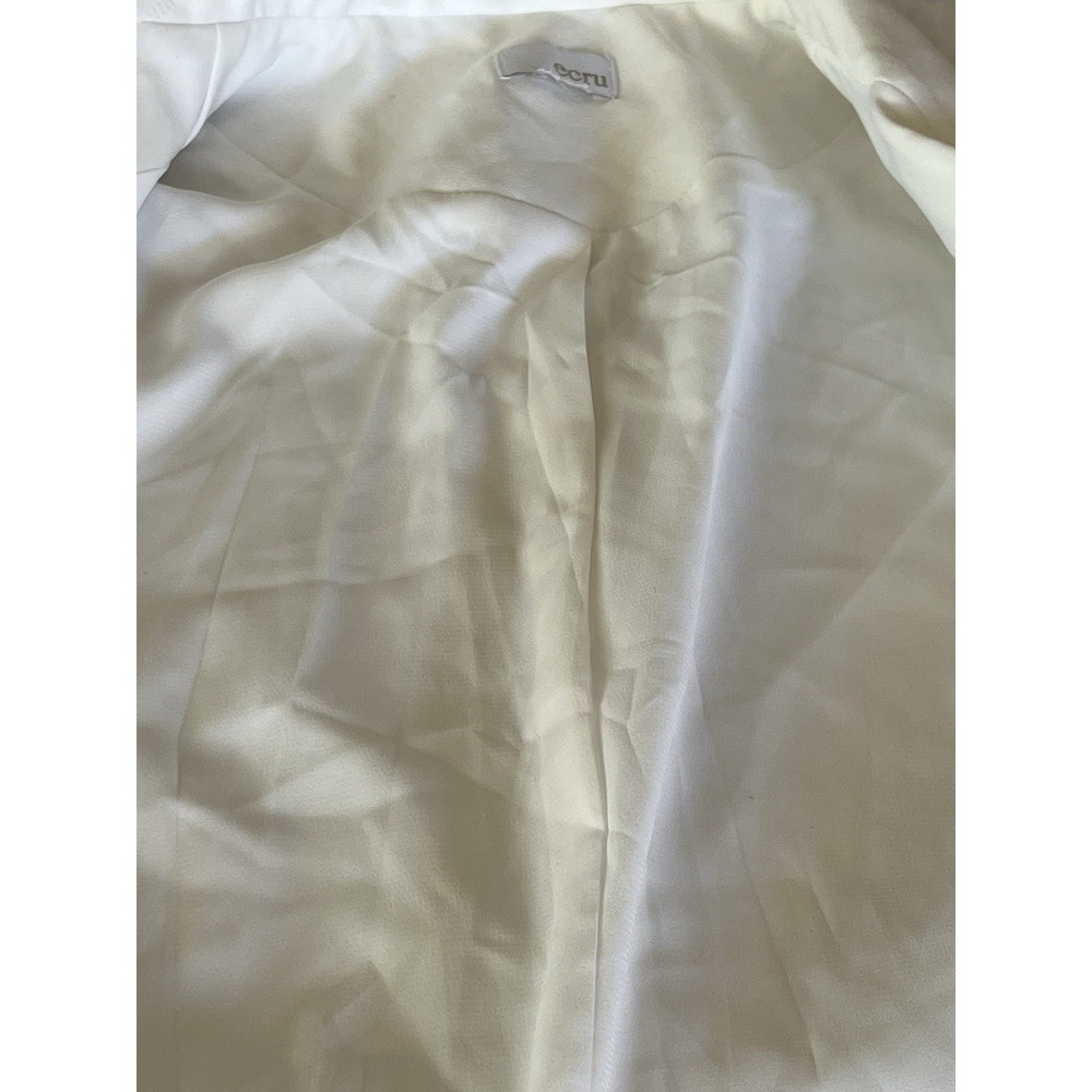 ECRU Women's White Blazer Sz M/L Jacket Long Sleeve Lined - Picture 6 of 10